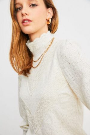 Haut blanc Ã  motifs Peach Blossom