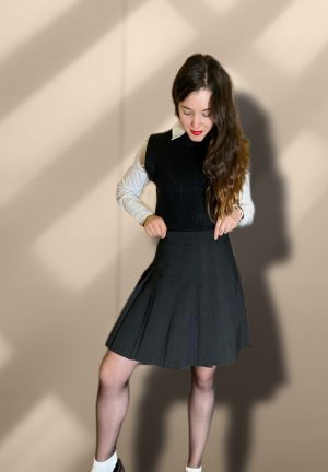 Jupe Ã©coliÃ¨re noire peach blossom paris