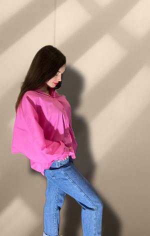 Chemise rose bonbon peach blossom paris