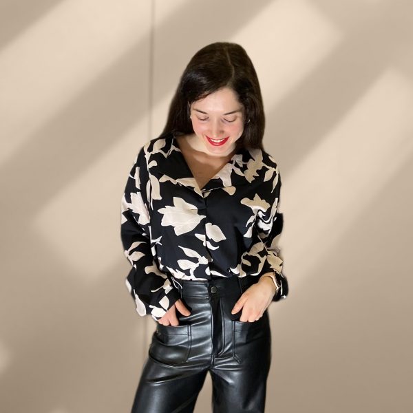 Blouse imprimÃ©e fleurie peach blossom paris