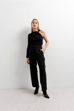 haut noir nouÃ© asymÃ©trique peach blossom paris