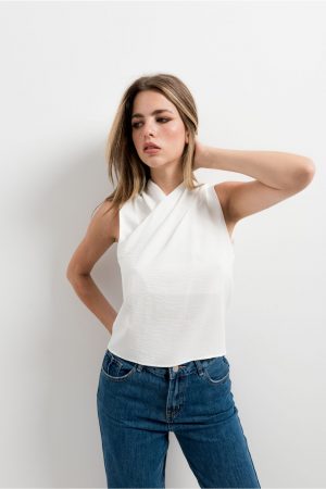 blouse blanche croisÃ©e peach blossom paris