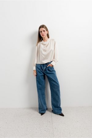 blouse satinÃ©e ivoire peach blossom paris