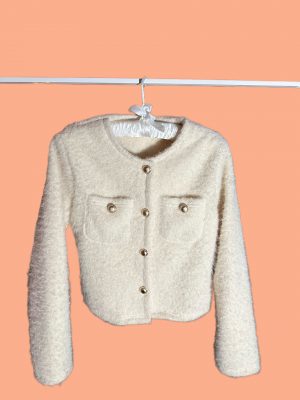 veste en laine beige crÃ¨me nude peach blossom paris
