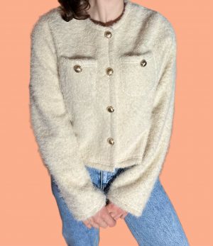 veste en laine beige crÃ¨me nude peach blossom paris