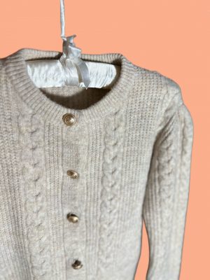 gilet taupe laine peach blossom paris