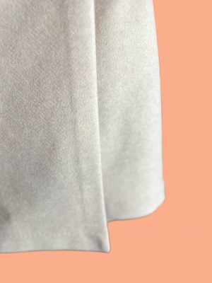 jupe epaisse en laine avec fente creme beige peach blossom paris