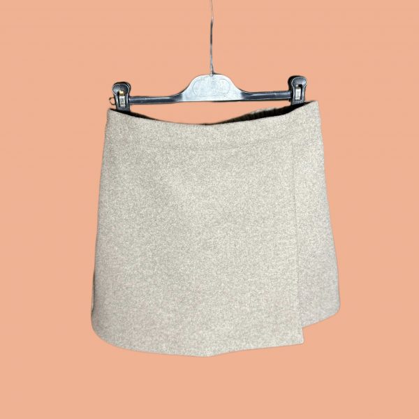 jupe en laisse grise taupe doublÃ©e avec fente oeach blossom paris