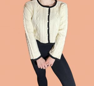 gilet beige crÃ¨me nude epais noir peach blossom paris