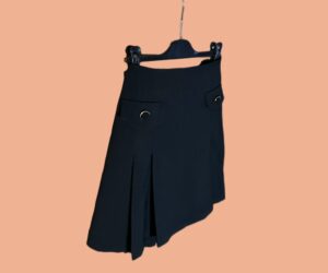 jupe noire epaisse elastique avec boutons peach blossom paris
