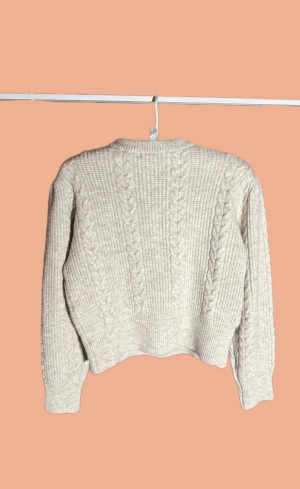 gilet taupe laine peach blossom paris