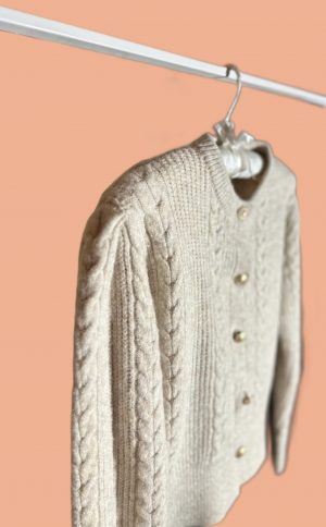 gilet taupe laine peach blossom paris