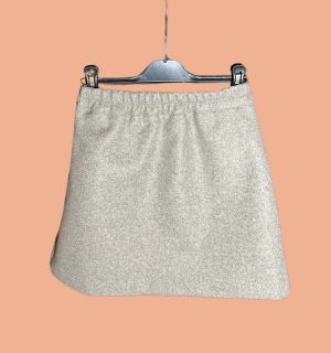 jupe en laisse grise taupe doublÃ©e avec fente oeach blossom paris