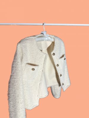 veste en laine beige crÃ¨me nude peach blossom paris