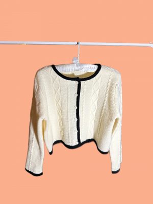 gilet beige crÃ¨me nude epais noir peach blossom paris