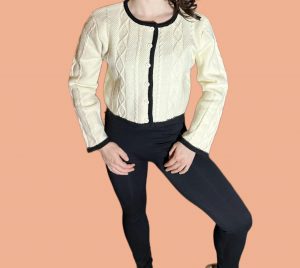 gilet beige crÃ¨me nude epais noir peach blossom paris