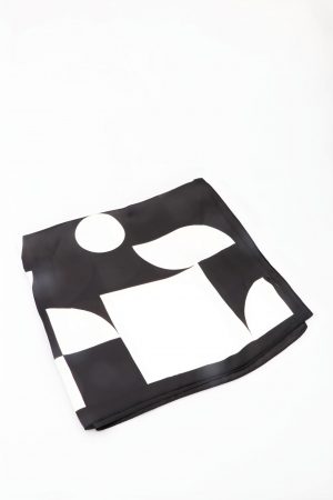 Foulard Paris noir et blanc peach blossom paris
