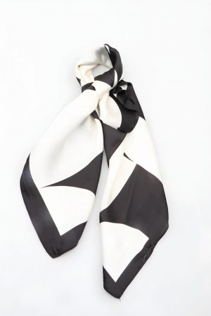 Foulard Paris noir et blanc peach blossom paris