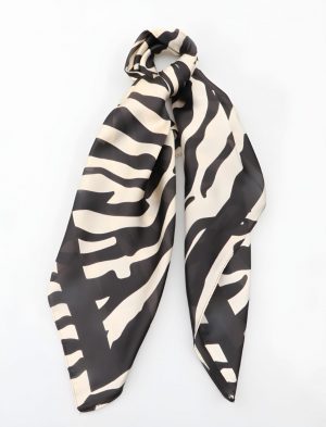 Foulard Paris zèbre beige noir peach blossom paris