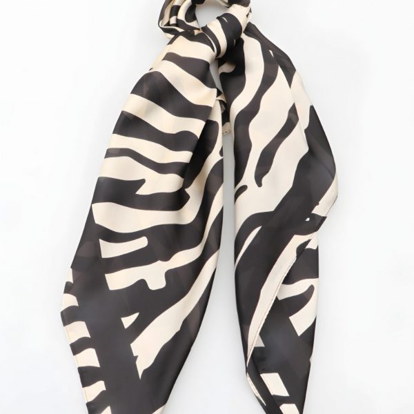 Foulard Paris zèbre beige noir peach blossom paris