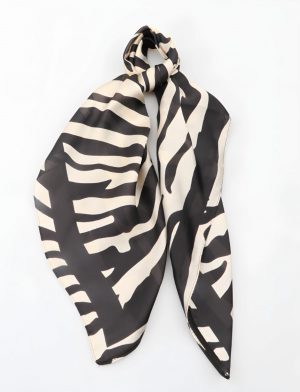 Foulard Paris zèbre beige noir peach blossom paris