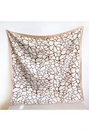 Foulard Sable beige peach blossom paris