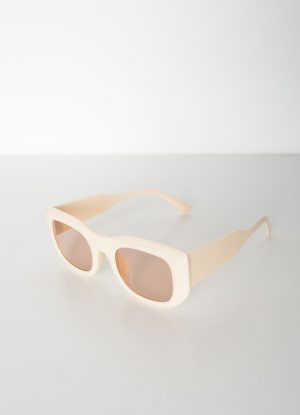 Lunettes de soleil beige crème nude peach blossom paris