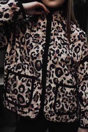 Veste matelassée léopard peach blossom paris