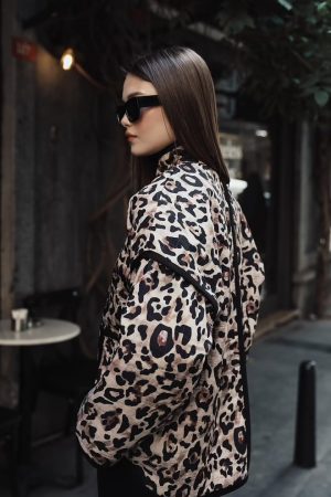 Veste matelassée léopard peach blossom paris
