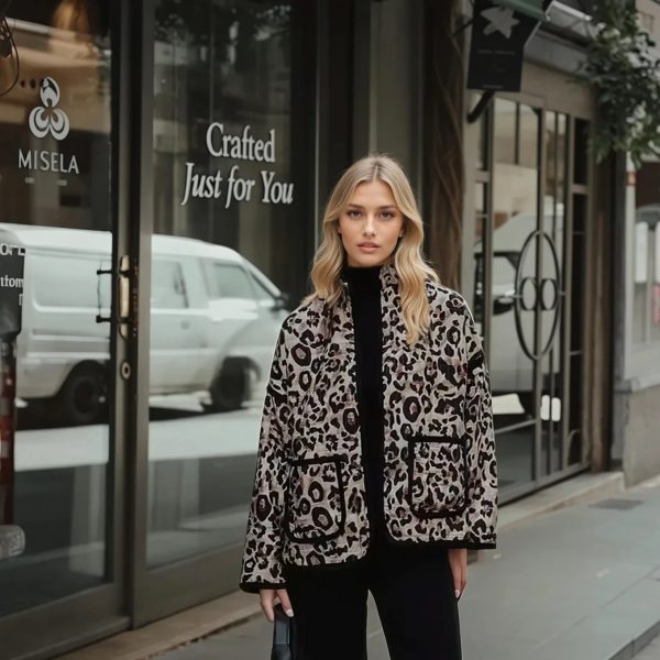 Veste matelassée léopard peach blossom paris